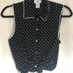 Vintage polka dot pin up blouse